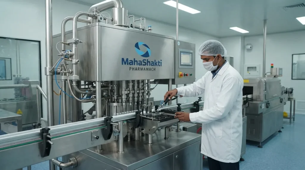 modular pharma machine parts in pharma production