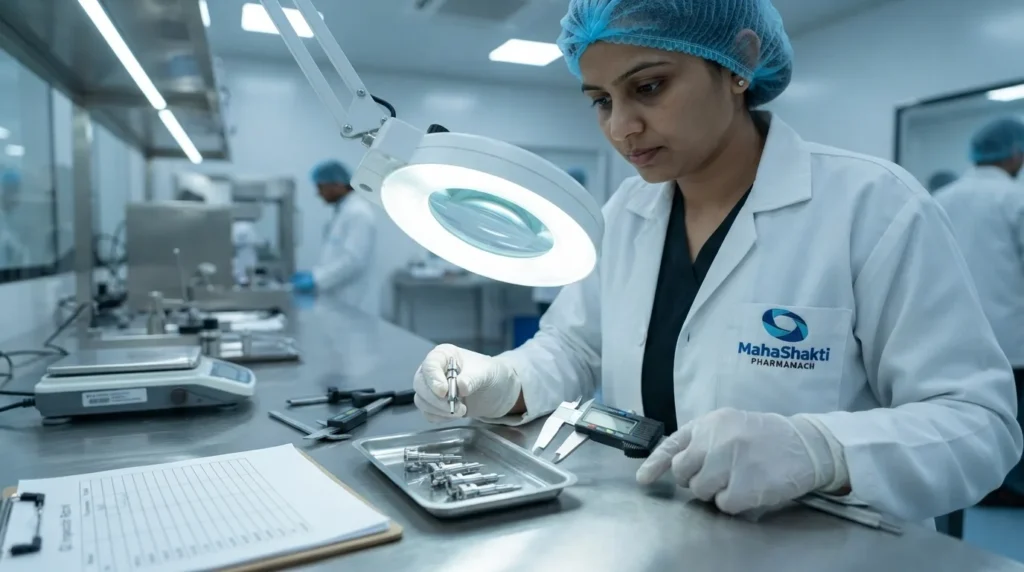 modular pharma machine parts quality inspection