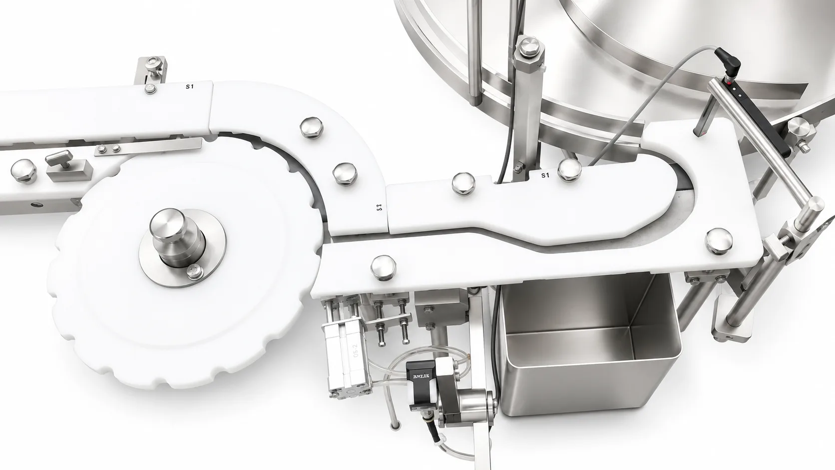 stainless steel charging hopper pharma