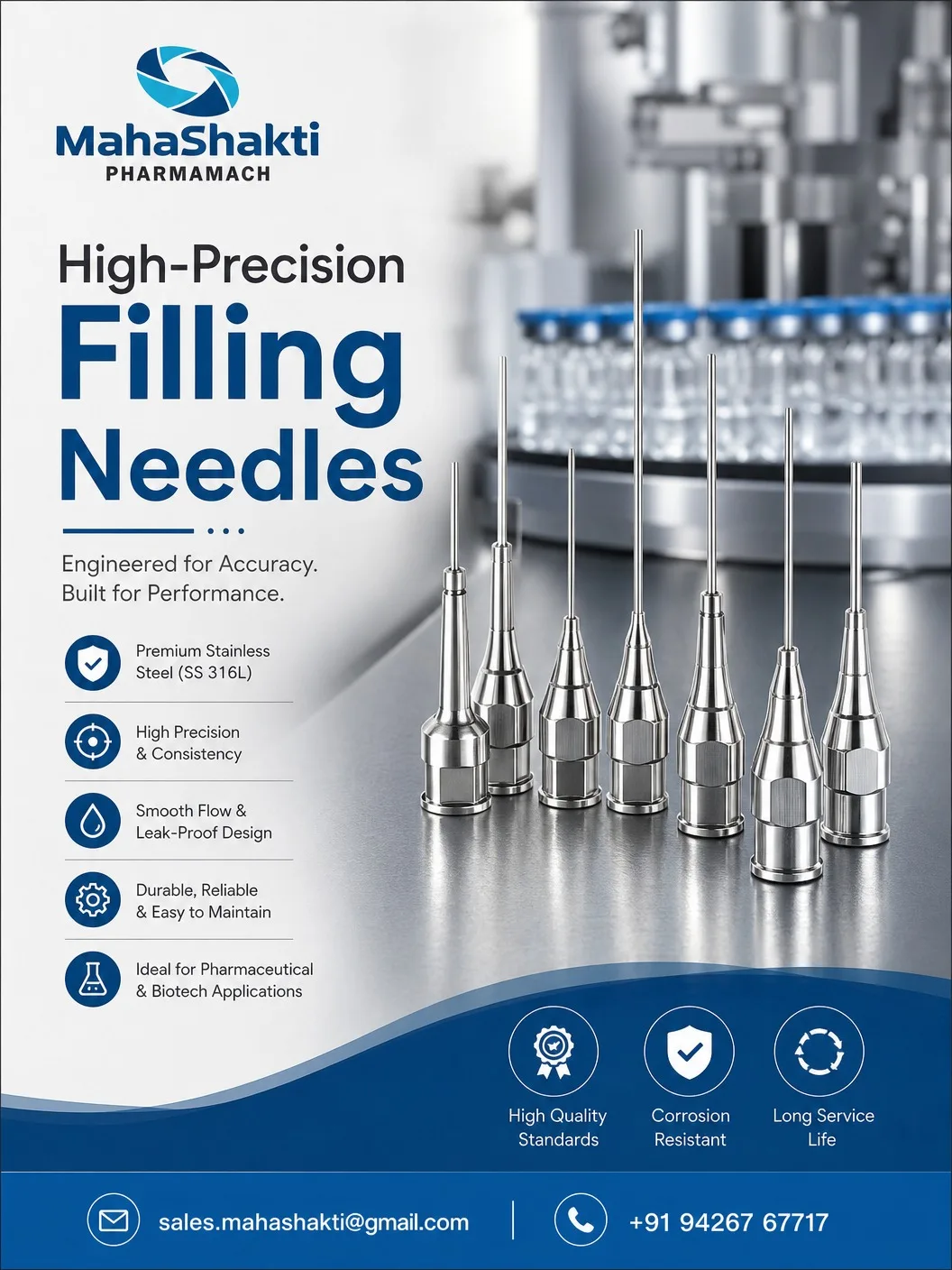 high precision filling needles manufacturer india
