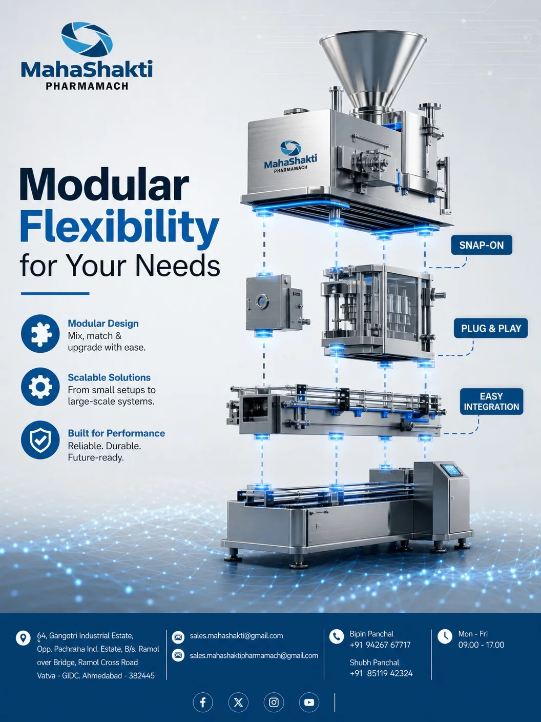 modular pharma machine parts