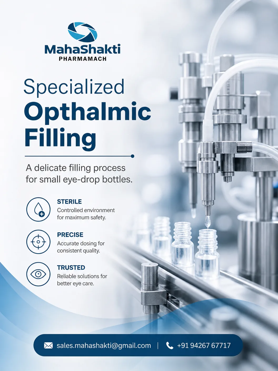 reliable ophthalmic filling equipment for industry